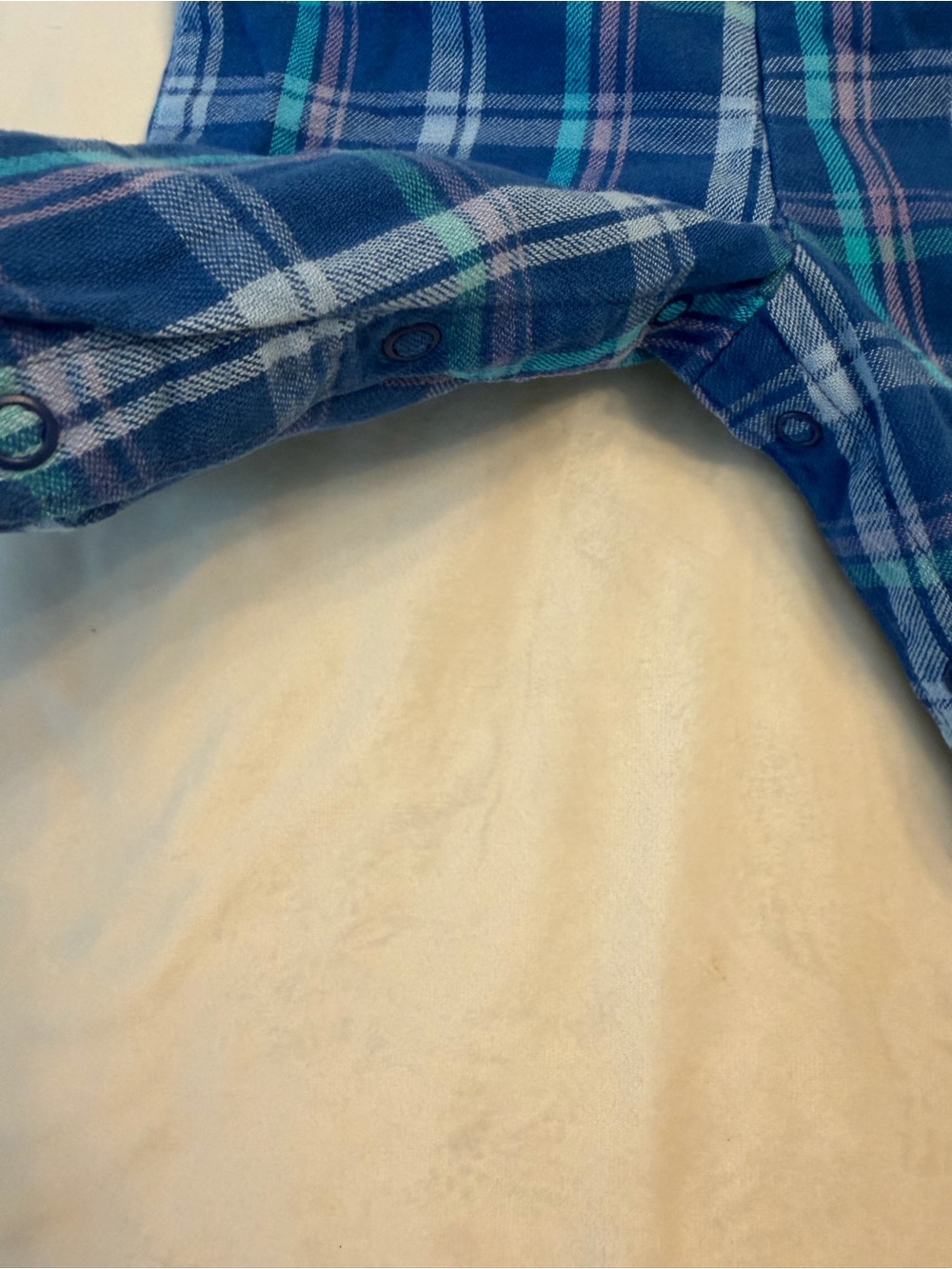 VTG! Oshkosh B’Gosh Blue Plaid Overalls for Baby, sz 6-9 Months - Picture 4 of 10